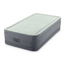 Təknəfərlik şişmə çarpayı Intex 64902 Twin PremAire quraşdırılmış nasos ilə 220V, boz, 99x191x46 sm