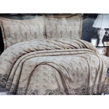 Örtük və yastıq üzləri dəsti MiraNova SF-366, ikinəfərlik, örtük 240x260 sm, yastıq üzü 50x70 sm, bej