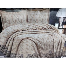 Örtük və yastıq üzləri dəsti MiraNova SF-366, ikinəfərlik, örtük 240x260 sm, yastıq üzü 50x70 sm, bej