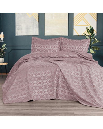 Dəst Dantela 050, örtük 240х260 sm, yastıq üzü 50х70 sm, ikinəfərlik, bənövşəyi