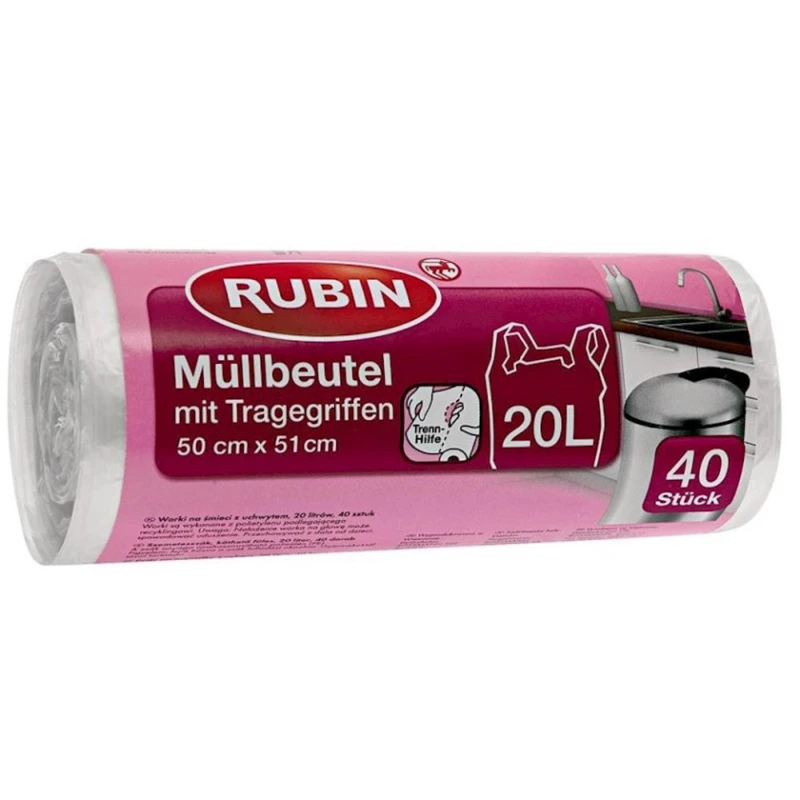 Мешки для мусора Rubin 20 л, 40 шт