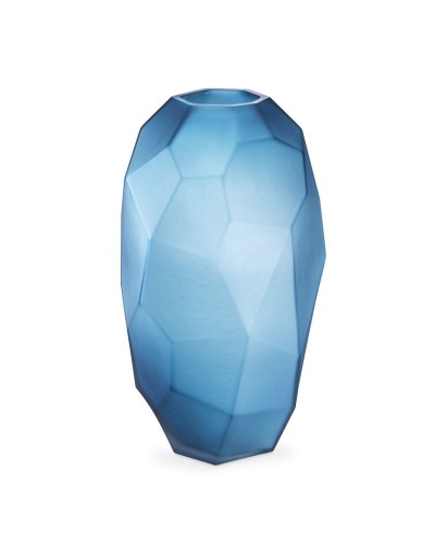 Vaza Eichholtz 113954 Vase Fly blue L 20х35.5 sm,üfürülmüş əllə işlənmiş şüşə,göy