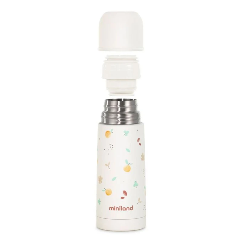 Детский термос Miniland Valencia 89572, нержавеющая сталь, светло-розовый, 350 мл Детский термос Miniland Valencia 89572, нержавеющая сталь, светло-розовый, 350 мл