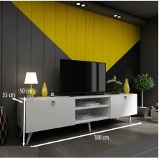 Tumba Ev Plus ev_12116014, LDSP, ağ, 180x35x50 sm