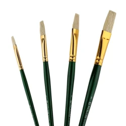 Fırça dəsti Kolos 7066, №2, 4, 6, 8, yastı, tük, 4 ədəd