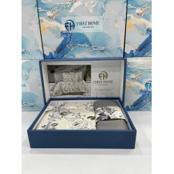 Yataq dəsti First Home SHA-00002594, avro, pambıq, mələfə 250х250 sm, yorğan üzü 200х220 sm, yastıq üzü 50х70 sm, 2 əd, rəngbərəng