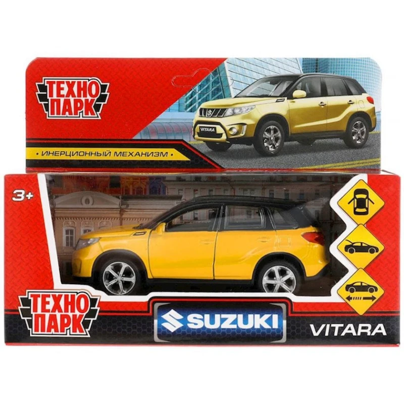 Машинка Технопарк Suzuki Vitara 12 см, пластик/металл, желтый
