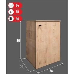 Тумба 80x54x38 см, ЛДСП, Сомона, Коричневый Тумба 80x54x38 см, ЛДСП, Сомона, Коричневый