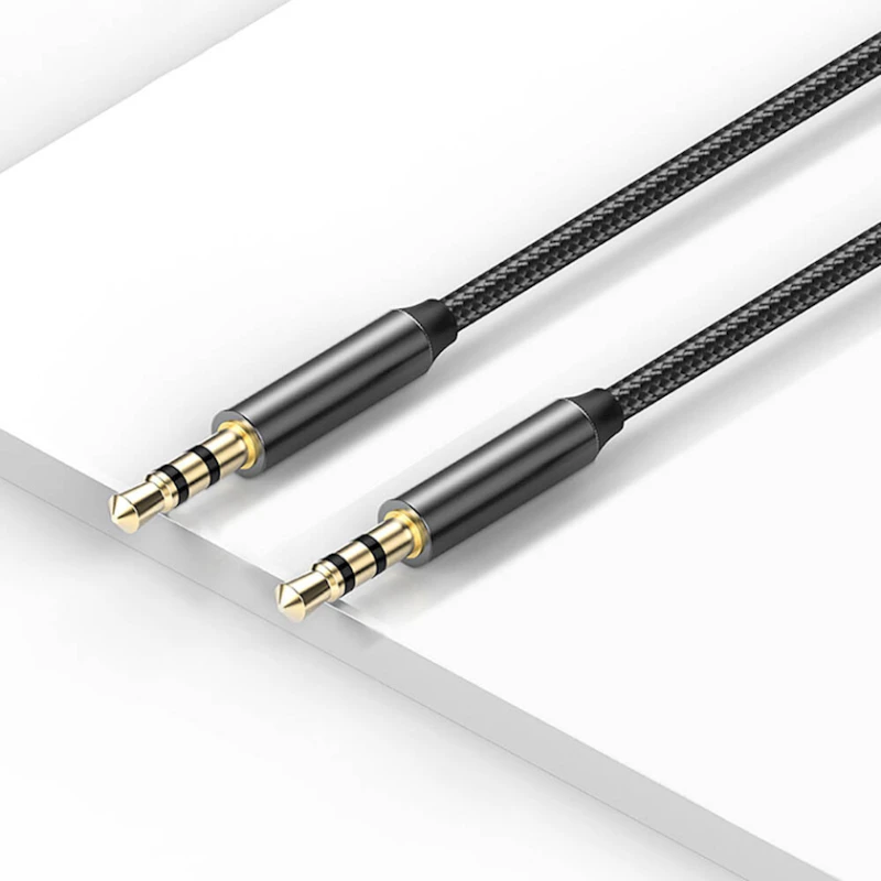 Аудиокабель Recci RH01 3.5mm to 3.5mm Black, 1 м Аудиокабель Recci RH01 3.5mm to 3.5mm Black, 1 м