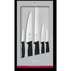 Набор ножей Victorinox Swiss Classic, нержавеющая сталь, черный/серебристый, 5 шт Набор ножей Victorinox Swiss Classic, нержавеющая сталь, черный/серебристый, 5 шт