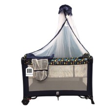 Manej-çarpayı Cool Baby VL-KIDS-135, göy, 120х60х75 sm