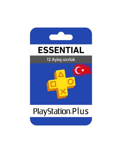 Abunə Sony PS Plus Essential (PSN Türkiyə, PS4/PS5) 12 aylıq
