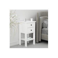 Çarpayıyanı tumba Ev Plus Luvia, LDSP, ağ, 70x40x35 sm