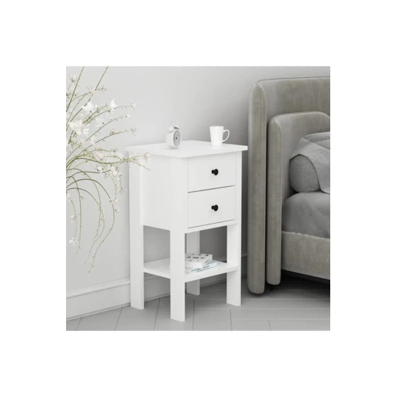Тумба прикроватная Ev Plus Luvia, ЛДСП, белая, 70х40х35 см