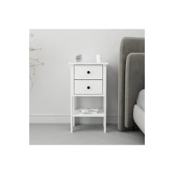 Тумба прикроватная Ev Plus Luvia, ЛДСП, белая, 70х40х35 см