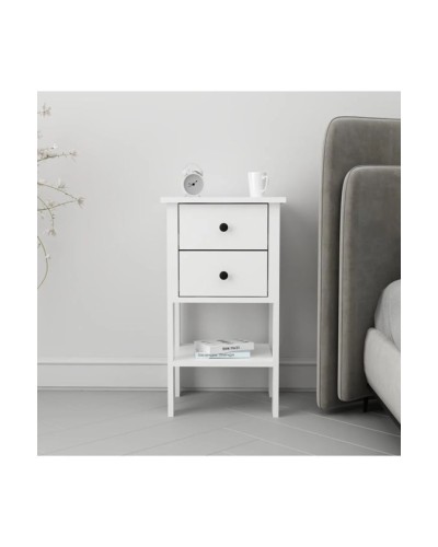 Çarpayıyanı tumba Ev Plus Luvia, LDSP, ağ, 70x40x35 sm
