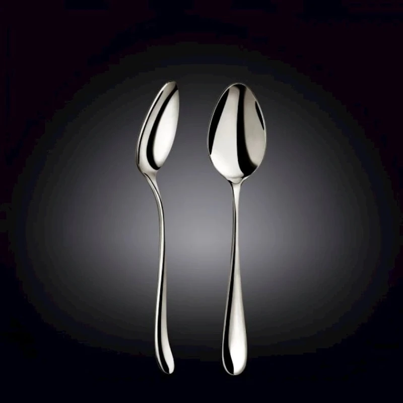 Набор столовых ложек Wilmax Stella 999102/2B, на 2 персоны, 21 см, нержавеющая сталь, серебристые