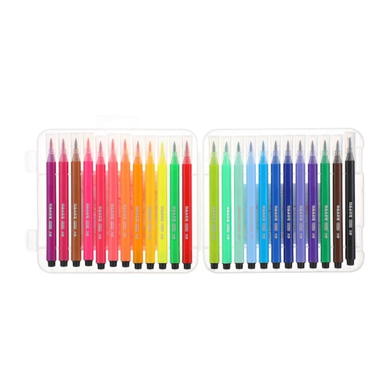 Набор фломастеров Miniso Watercolor Pens Set with Soft Tip, 24 шт Набор фломастеров Miniso Watercolor Pens Set with Soft Tip, 24 шт