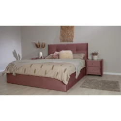 Двуспальная кровать Art_ikili_yataq 91, ламинат/текстиль, 120x200х200 см