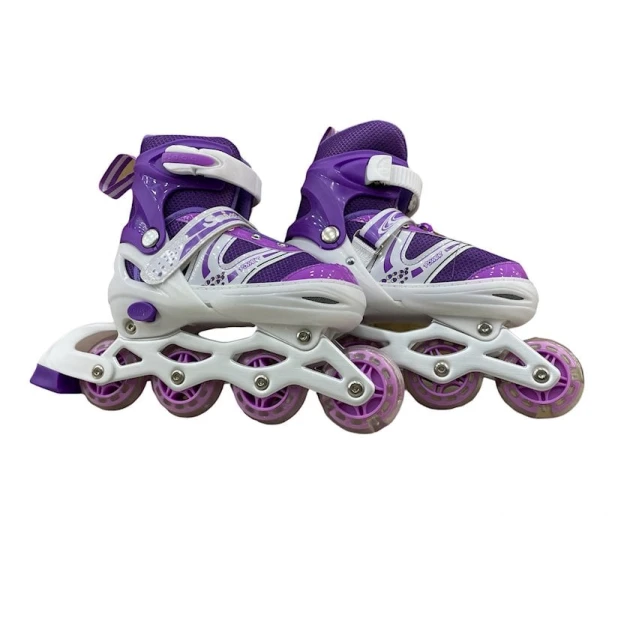 Роликовые коньки для детей K603C, размер L, фиолетовые/белые