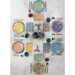 Набор столовой посуды Kutahya Porselen Legacy ZG18Y643011424, 18 предметов, на 6 персон, фарфор, разноцветный Набор столовой посуды Kutahya Porselen Legacy ZG18Y643011424, 18 предметов, на 6 персон, фарфор, разноцветный