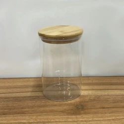 Saxlama qabı, 1 əd, 25x9 sm, şəffaf/qəhvəyi, yumru