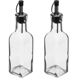 Yağ və sirkə üçün qab dəsti Secret de Gourmet 2 ədəd, 4.5х19.5 sm, şüşə, şəffaf