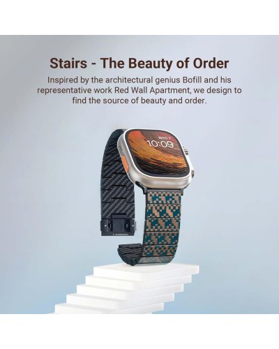 Kəmər Pitaka band Stairs Apple Watch üçün 38/40/41/42/44/45/46/49 mm - 7493554148336