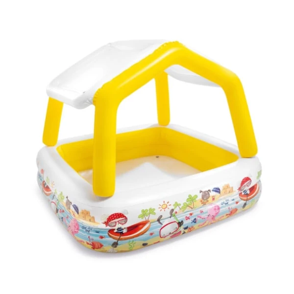 Детский надувной квадратный игровой центр-бассейн Intex 57470