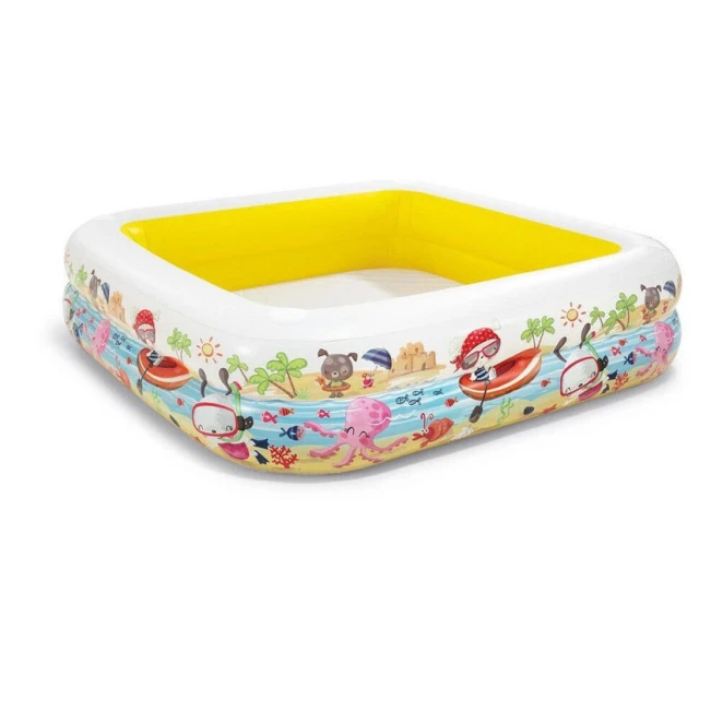 Детский надувной квадратный игровой центр-бассейн Intex 57470