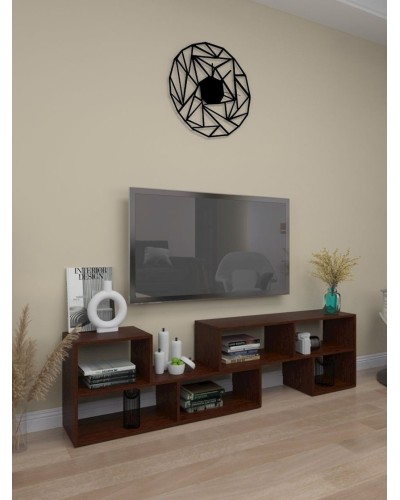TV üçün tumba 3563_StellajTvLongVenge, 110x50x32.5 sm, LDSP, qəhvəyi