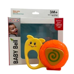 Прорезыватель-погремушка OB0000012, 3+ мес, оранжевый/желтый Прорезыватель-погремушка OB0000012, 3+ мес, оранжевый/желтый