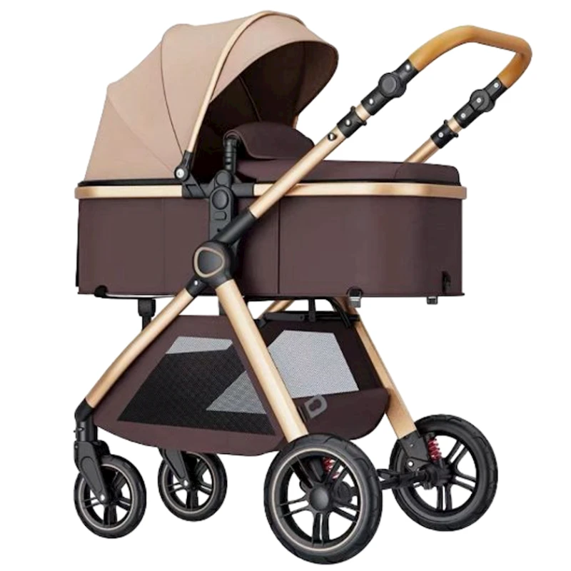 Детская коляска X1D, коричневая