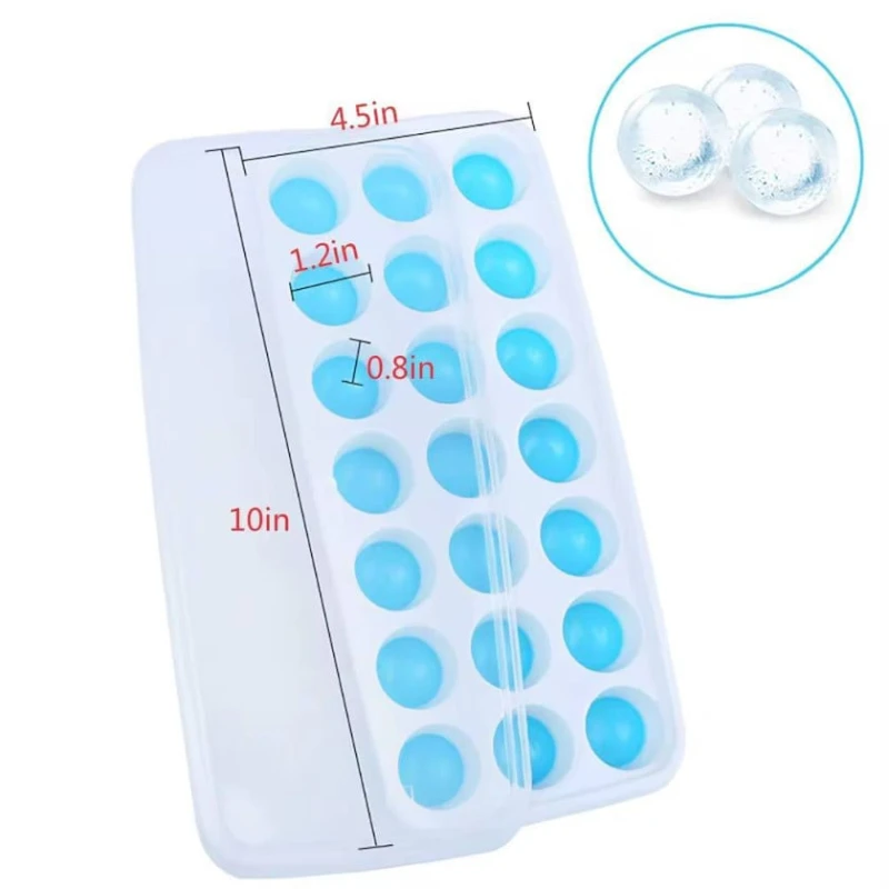 Силиконовая форма для льда 24 отделения, голубой