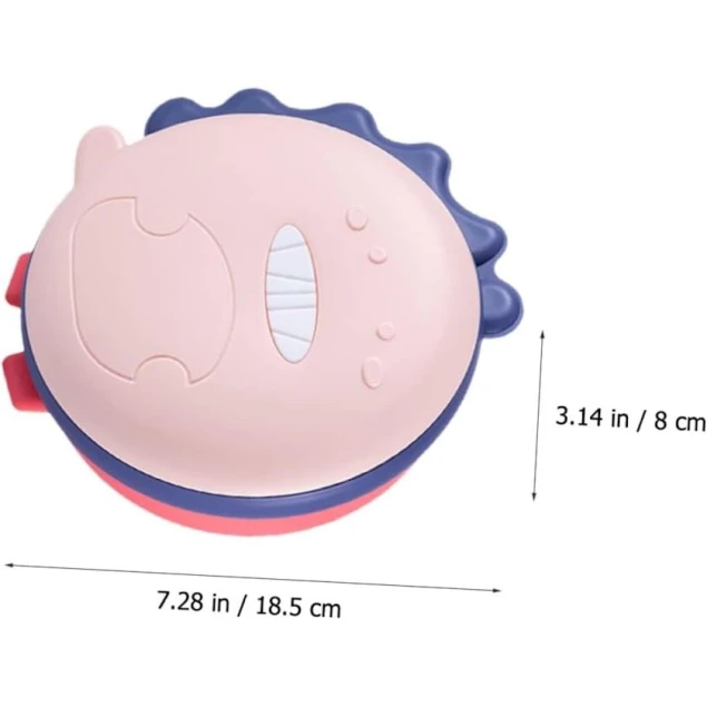 Lanç-boks QQ00001RP, paslanmayan polad, qırmızı/çəhrayı, 18.5x8 sm