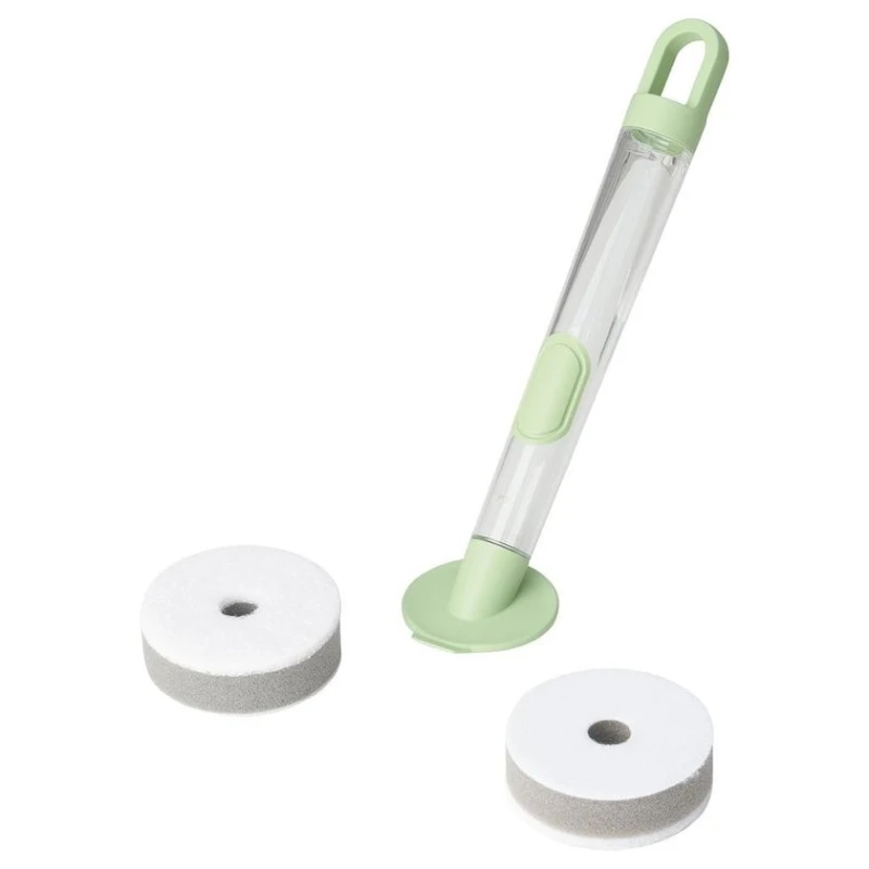 Набор губок для посуды с дозатором IKEA VIDEVECKMAL 205.597.18, ярко-зелёный, 3 шт Набор губок для посуды с дозатором IKEA VIDEVECKMAL 205.597.18, ярко-зелёный, 3 шт