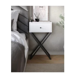 Tumba 3563_LoftValetWhite, 40x30x65 sm, ağ