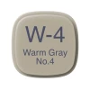 Маркер Copic Classic, W-4, Warm Gray, No.4, двусторонний, серый