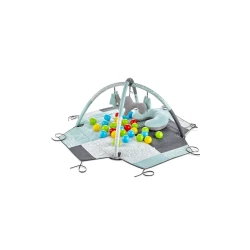 Игровой коврик Babyjem 3 Function с шариками и игрушками, зелёный, 68x68 см