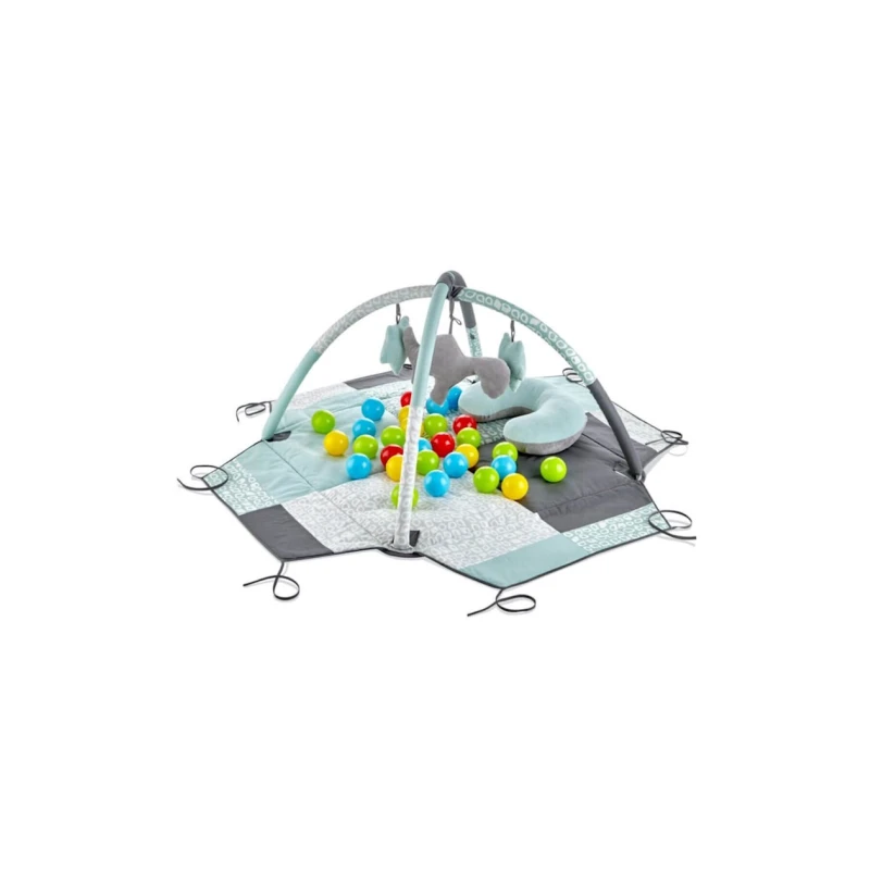 Oyun xalçası Babyjem 3 Function toplar və oyuncaqlar ilə, yaşıl, 68x68 sm Oyun xalçası Babyjem 3 Function toplar və oyuncaqlar ilə, yaşıl, 68x68 sm