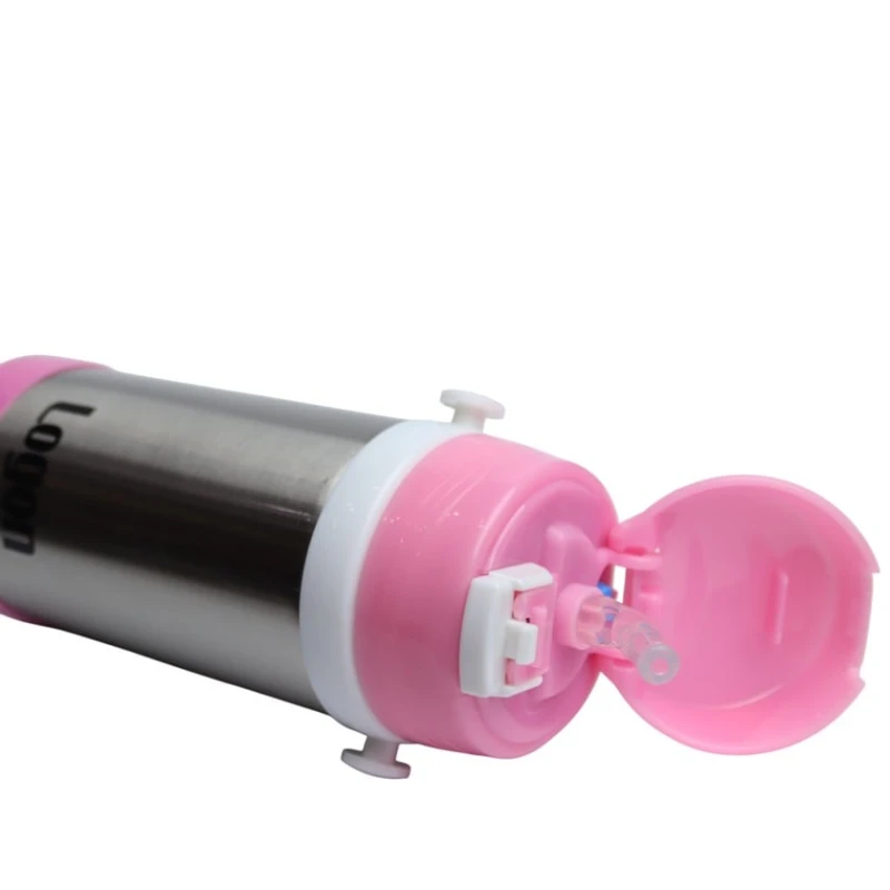 Borucuqlu uşaq termosu Logon LG-1015, 350 ml, çəhrayı/gümüşü