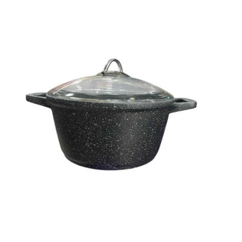 Кастрюля низкая Ozkent OZK24, 24 см, керамика, черная Кастрюля низкая Ozkent OZK24, 24 см, керамика, черная