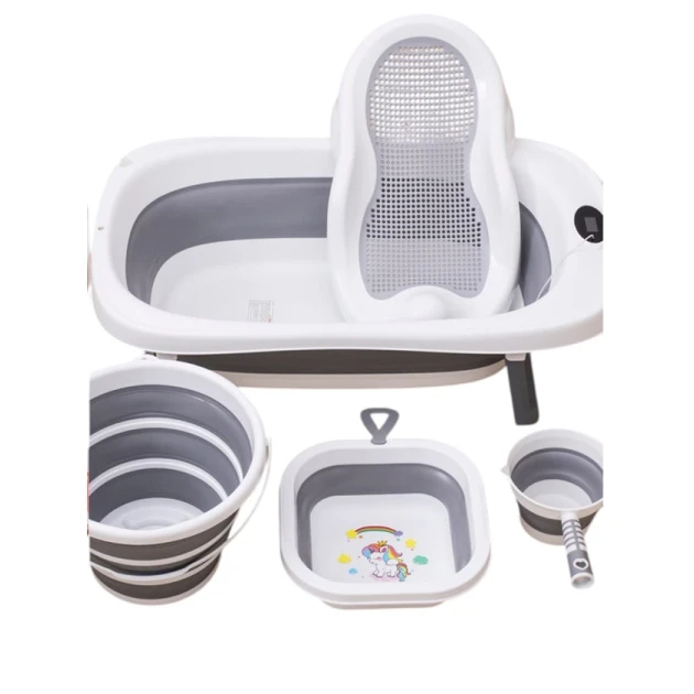 Набор для купания WS_6855, пластик, серый, 5 предметов