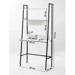 Письменный стол 174x43x84 см, ЛДСП, белый