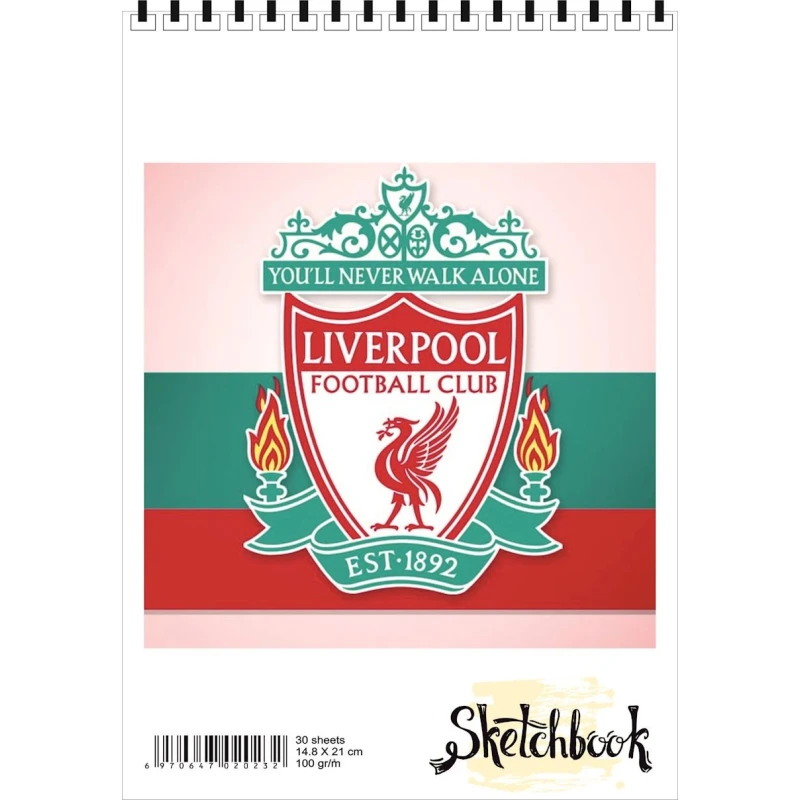 Блокнот Sketchbook Liverpool F.C., A5, 30 листов Блокнот Sketchbook Liverpool F.C., A5, 30 листов