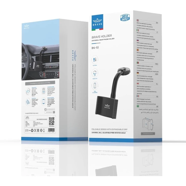 Avtomobil üçün telefon tutacağı Brave BHL53