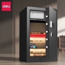Ofis seyfi Deli ET553, rəqəmsal kodlu kilid və açar ilə, qara - ET553