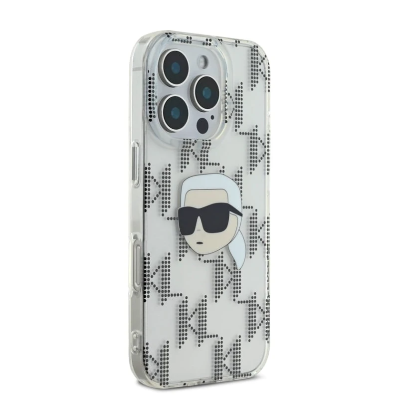 Чехол Karl Lagerfeld Clear Hard Monogram для Apple iPhone 16 Pro, Transparent Чехол Karl Lagerfeld Clear Hard Monogram для Apple iPhone 16 Pro, Transparent