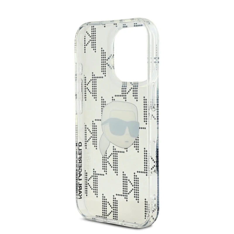 Чехол Karl Lagerfeld Clear Hard Monogram для Apple iPhone 16 Pro, Transparent Чехол Karl Lagerfeld Clear Hard Monogram для Apple iPhone 16 Pro, Transparent