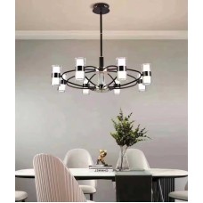 Asma çilçıraq Şəms Aydınlatma 85026-8, LED, 8 lampa, qara/xrom, metal/şüşə - 8561-8 LED